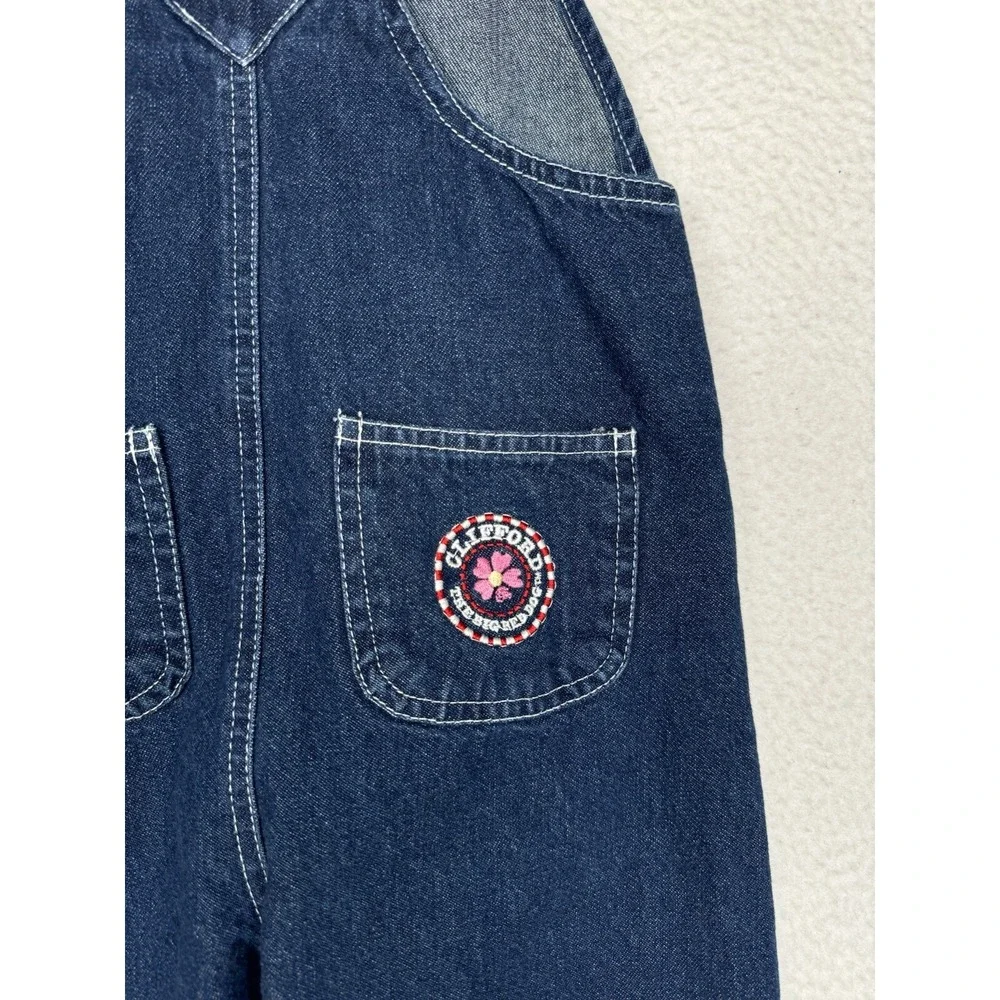 Vintage 90s Clifford The Big Red Dog Denim Overalls - Youth Kids size 4T